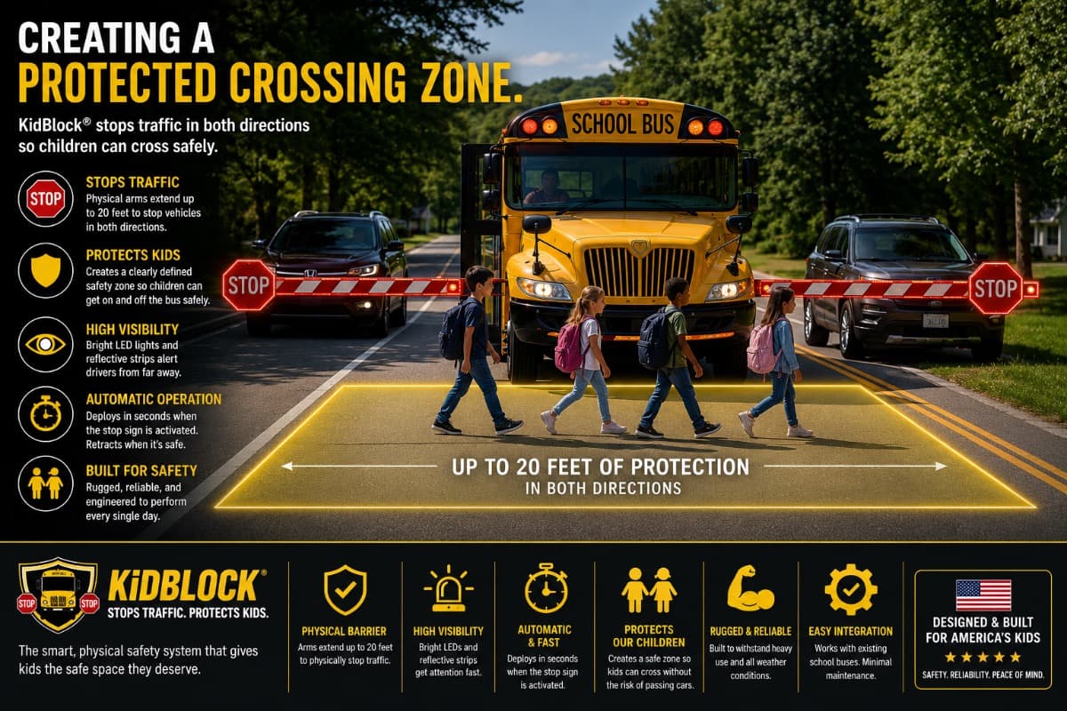 Creating a protected crossing zone