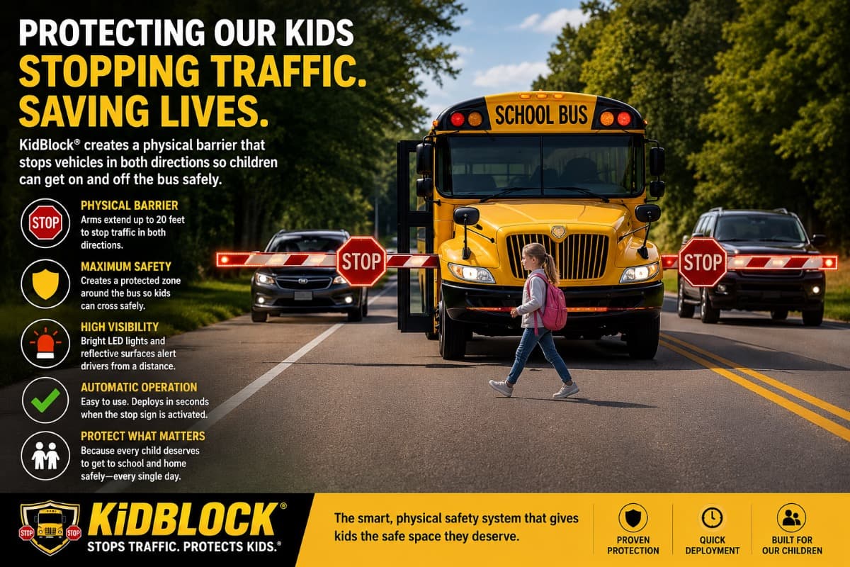 Protecting children at a school bus stop